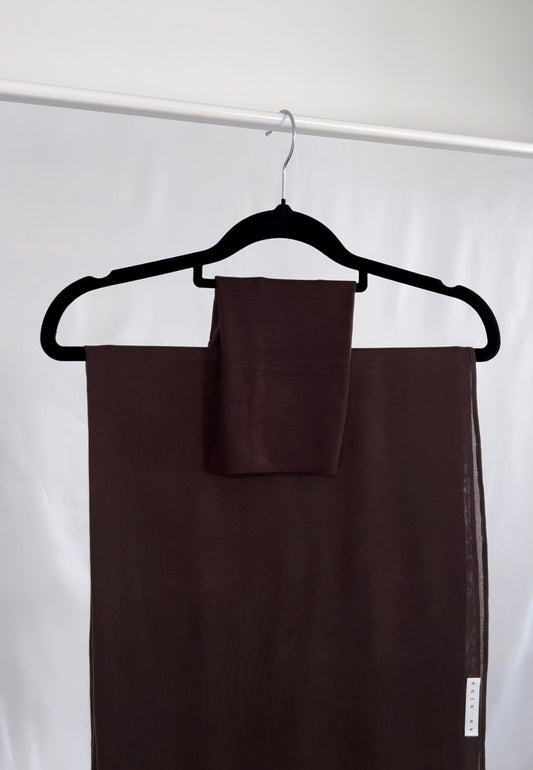 Chocolate Brown Matching Modal Hijab Set